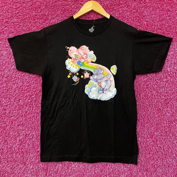 Care Bears Cheer Bear & Share Bear Rainbow & Stars T-Shirt Small - Picture 1 of 4